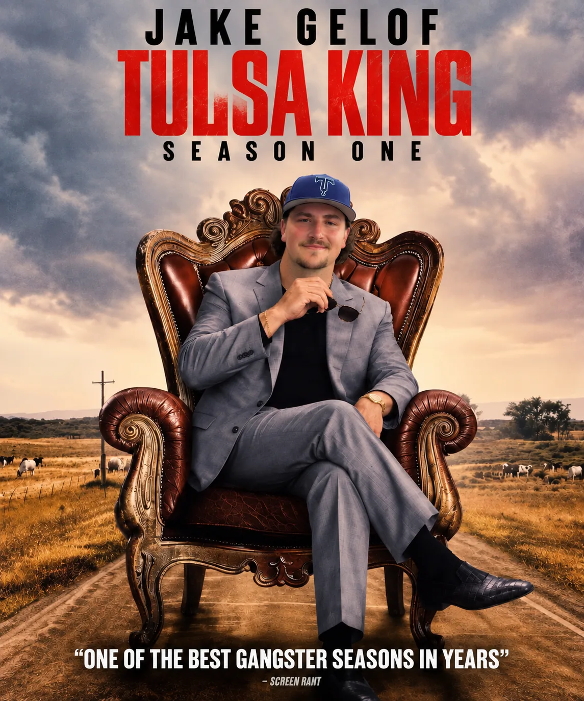 Tulsa King creative artwork featuring Jake Gelof